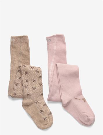 MINYMO Stockings W. Pattern (2-Pack) - SHELL - 128\134