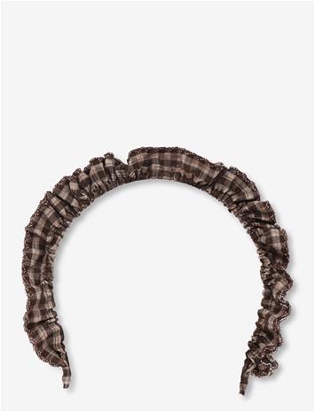MANGO Vichy Check Flying Headband - BROWN - One Size – kuva 2/2