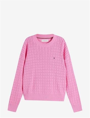 TOMMY HILFIGER Cable Sweater - PINK DAISY - 42 – kuva 2/2
