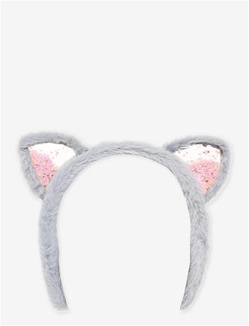 MANGO Kitten Ear Hairband - GREY - One Size