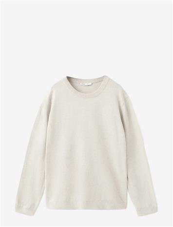 MANGO 100% Cotton Fine-Knit Sweater - LIGHT BEIGE - 140 – kuva 2/2