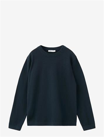 MANGO 100% Cotton Fine-Knit Sweater - NAVY - 152