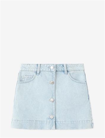 MANGO Denim Skirt With Buttons - OPEN BLUE - 164