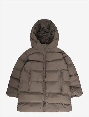 MANGO Long Padded Anorak With Hood - MEDIUM BROWN - 164