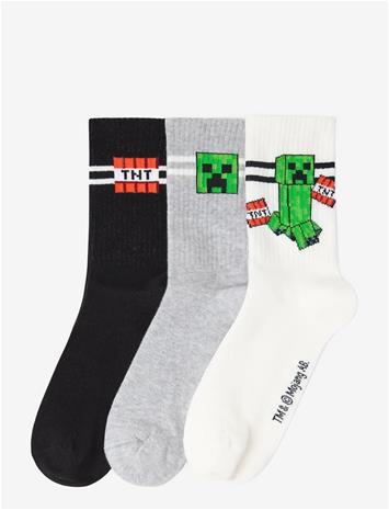 LINDEX 3-Pack Minecraft Socks - BLACK - 37/39