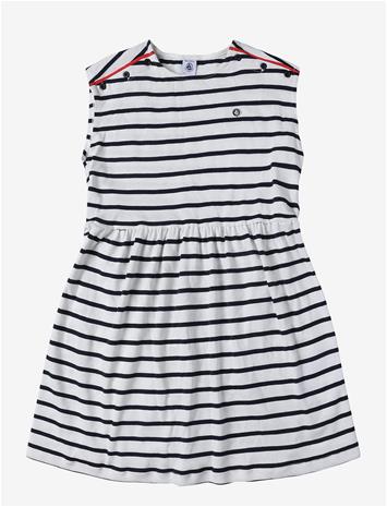 PETIT BATEAU Robes Sm - MARSHMALLOW/SMOKING - 116
