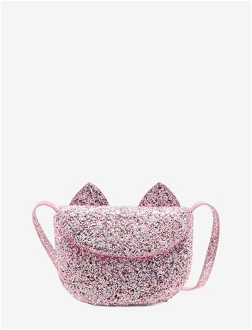 MANGO Glitter Cat Purse - LT-PASTEL PINK - One Size