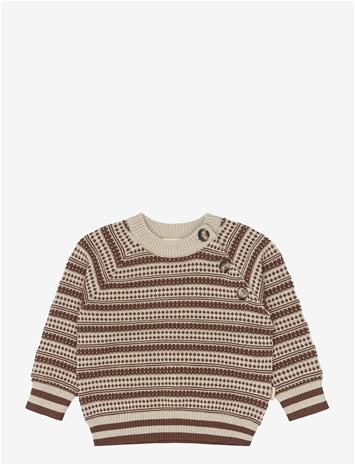 PETIT PIAO Ppgirch Nordic Knit Pullover - RAWHIDE - 110