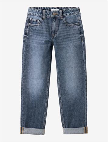 MANGO Regular Fit Jeans With Rolled-Up Hem - OPEN BLUE - 164