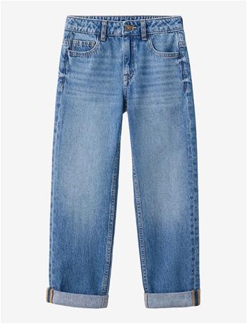 MANGO Regular Fit Jeans With Rolled-Up Hem - OPEN BLUE - 164