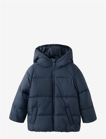 MANGO Hood Puffer Coat - NAVY - 110