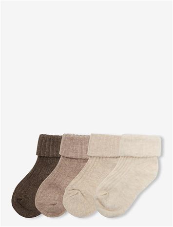 MANGO Ribbed Socks Pack - LT PASTEL BROWN - 10-12