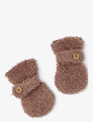 SMALLSTUFF Mittens Bouclé Merino Wool - ROSE BROWN - 80-86