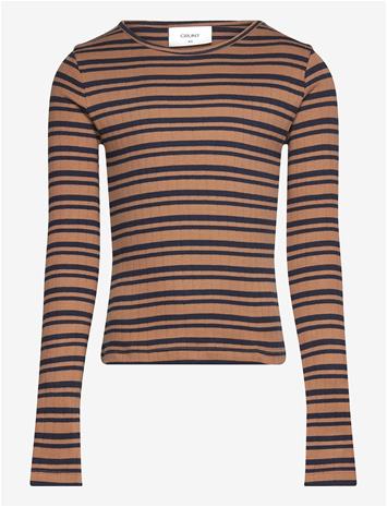 GRUNT Dopim Top Ls - COFFEE STRIPE - 188