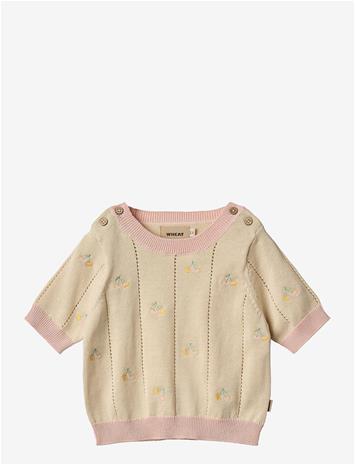 WHEAT Knit Top S/S Malvina - SANDSHELL - 68