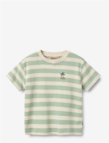 WHEAT T-Shirt S/S Liam - MINT STRIPE - 110 – kuva 2/2