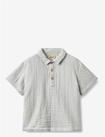 WHEAT Shirt S/S Svend - LIGHT BLUE - 98