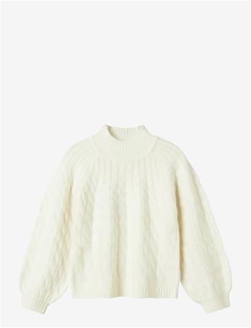 NAME IT Nkfnadalie Ls Knit - CLOUD DANCER - 116