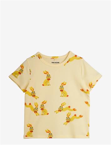 MINI RODINI Rabbits Aop Ss Tee - YELLOW - 140/146