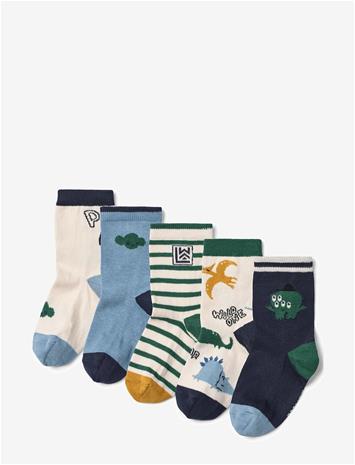 LIEWOOD Silas Socks 5-Pack - COOL KIDS MULTI MIX - 17/18