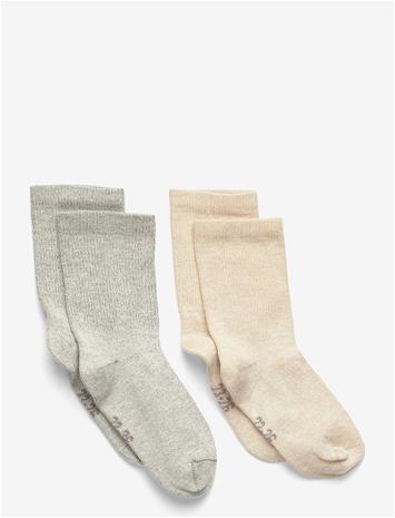 MINYMO Ankle Sock Solid 2-Pack - LIGHT GREY MELANGE - 27\30