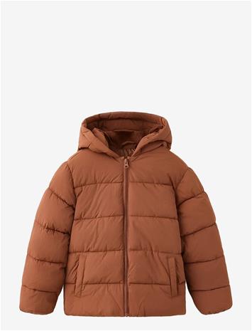 MANGO Hood Puffer Coat - RUST - COPPER - 140