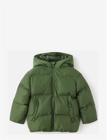 MANGO Hood Puffer Coat - GREEN - 86