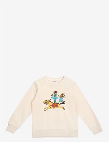 PIPPI LONGSTOCKING Uppvisning Collegetröja - WHITE - 128