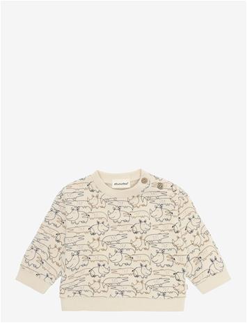 MINYMO Sweatshirt Ls Aop - WHITE SWAN - 80