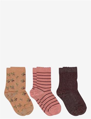MP DENMARK Thora Socks - 3-Pack - TAWNY BROWN - 37/39