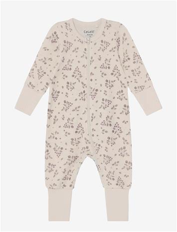 CELAVI Jumpsuit Ls - Aop - GRAPE SHAKE - 100