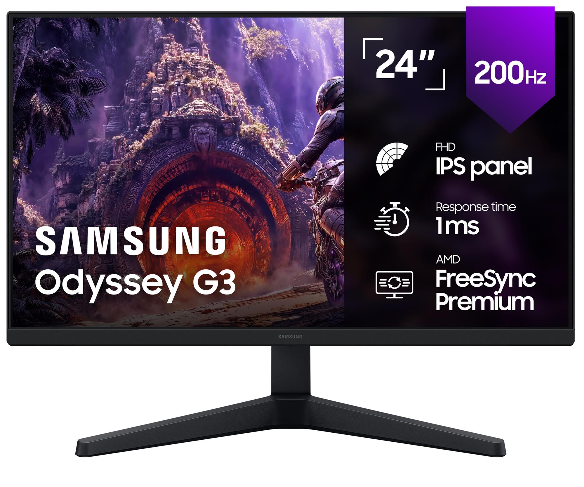 Samsung 24â€? Odyssey G3 (G30H) Full HD IPS pelinäyttö, 200 Hz