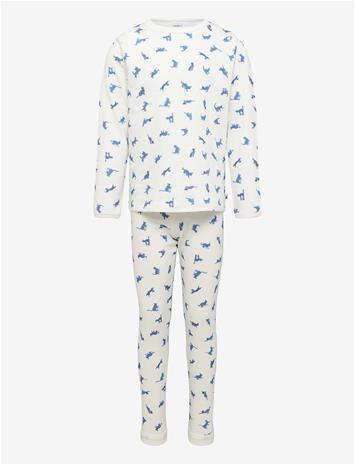 PETIT BATEAU Sf Pyjalong - MARSHMALLOW/MULTICO - 128