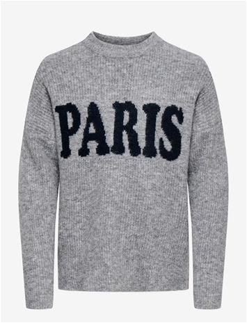 KIDS ONLY Kogjerico L/S Pullover Vd Knt - GREY MELANGE - 134-140 – kuva 2/2