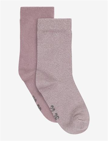 MINYMO Ankle Socks W.glitter (2-Pack) - ELDERBERRY - 15\18