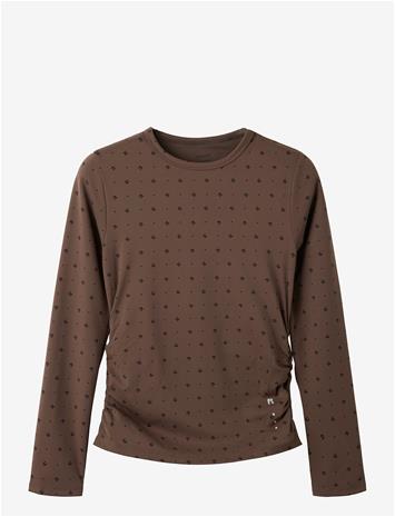 NAME IT Nkfthea Ls Slim Top - CHOCOLATE MARTINI - 116