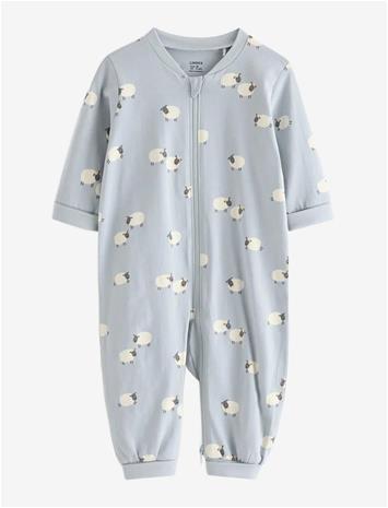 LINDEX Pyjamas With Application At The Back - LIGHT DUSTY BLUE - 98