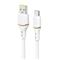 Dudao L25T USB-A - USB-C Silicone Cable 5A 1m - White – kuva 5