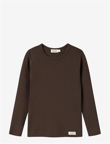 MARMAR COPENHAGEN Plain Tee Ls - DARK ROAST - 116