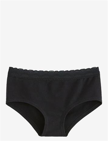 LINDEX Seamless Hipster Briefs - BLACK - 146/152