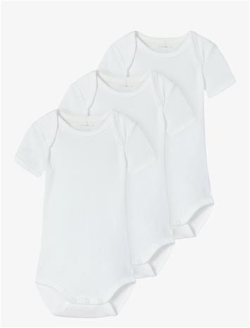 NAME IT Nbnbody 3P Ss Solid White 4 Noos - BRIGHT WHITE - 68