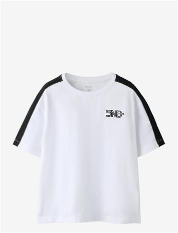 NAME IT Nkmfreddo Ss Rlx Top - BRIGHT WHITE - 116 – kuva 2/2