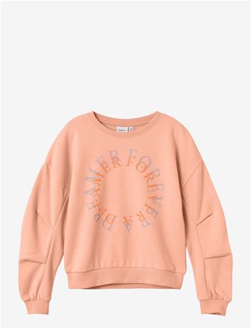 NAME IT Nkfptaround Ls Sweat Bru - PEACH NECTAR - 146-152