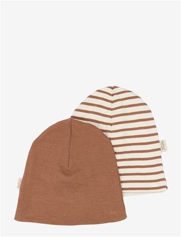 PETIT PIAO Ppsky Beanie 2-Pack - RAWHIDE STRIPED - 68/80 – kuva 2/2