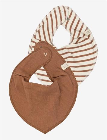PETIT PIAO Ppsky Bib 2-Pack - RAWHIDE STRIPED - One Size