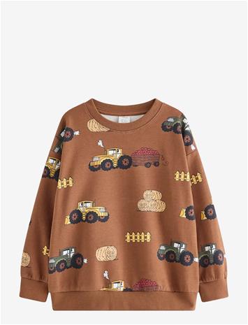 LINDEX Sweatshirt With Brushed Inside - BROWN - 104