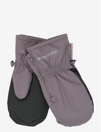 MIKK-LINE Polyester Mittens W. Zip - SHARK - 74/80