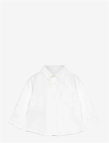 MANGO Oxford Cotton Shirt - WHITE - 2-3