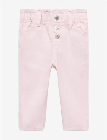 MANGO Paper Bag Jeans With Buttons - PINK - 2-3