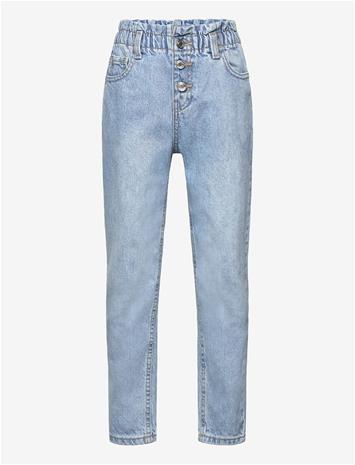 MANGO Paperbag Jeans - OPEN BLUE - 152